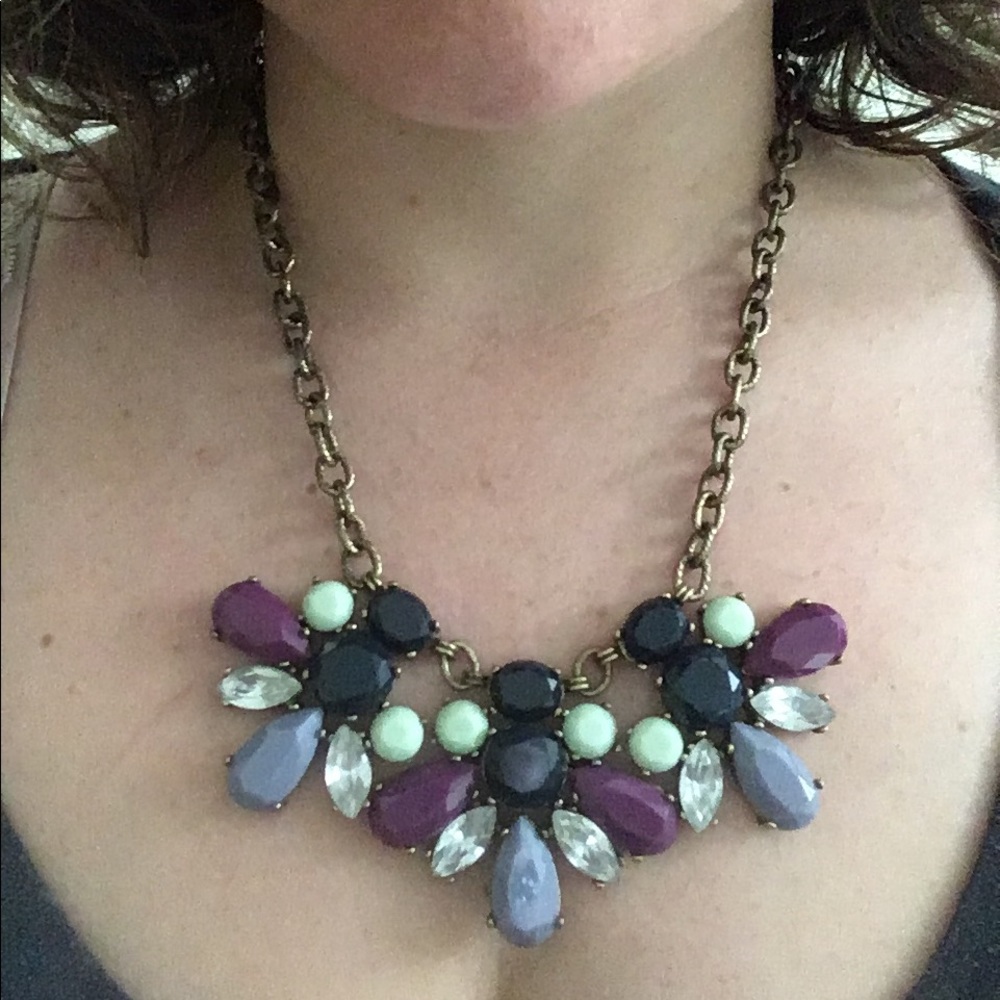 Purple and mint J. Crew necklace